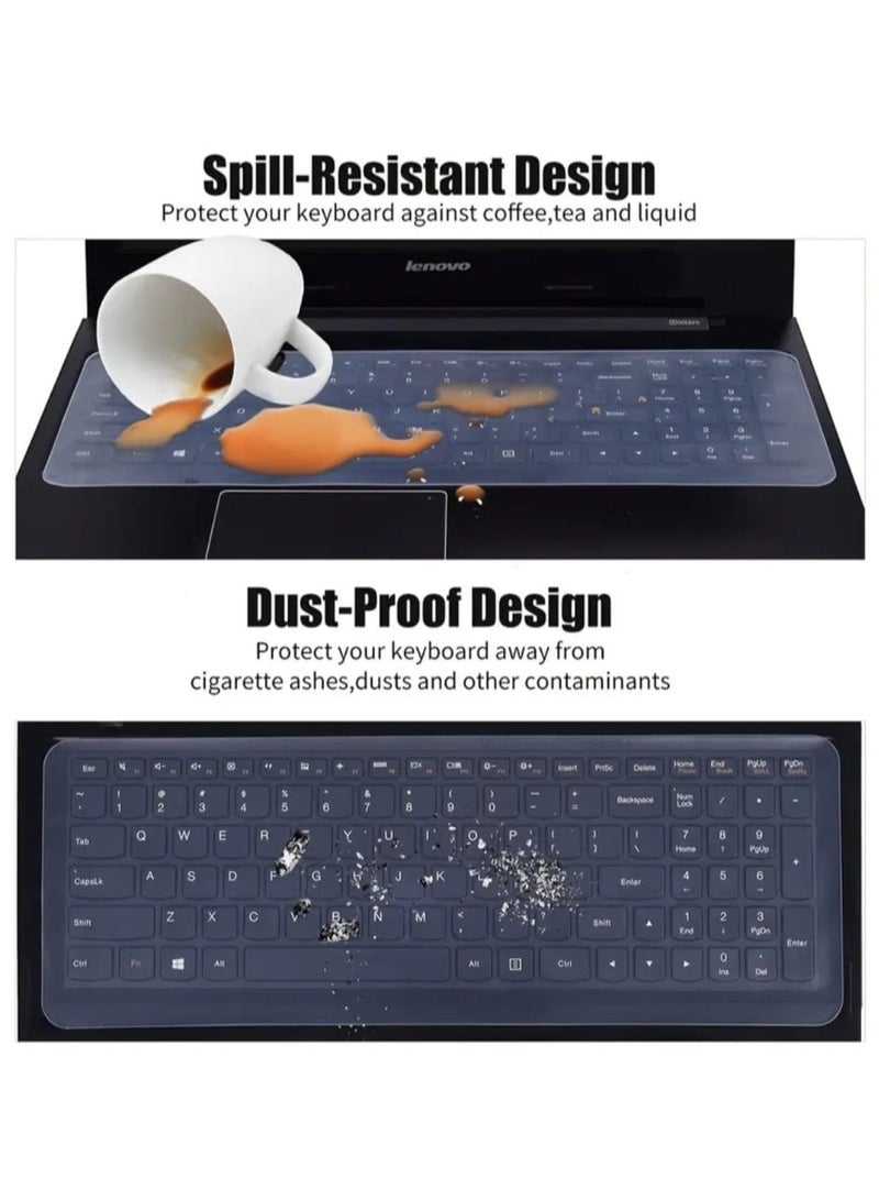 1 Pcs Silicone Keyboard Protector For 30.48-35.56 CM Laptops, Waterproof and Dustproof Cover, Easy To Clean, Flexible Film, Dustproof Keyboard Film, Flexible Keyboard Protector, Durable Keyboard Film  - Image 4