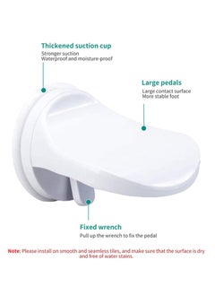 KASTWAVE Shower Foot Rest, Plastic Bathroom Shower Shaving Legs Aid Saving Shower Step Suction Cup Step Suction Mount for Home Hotel Bathroom Toilet Use  - Image 2