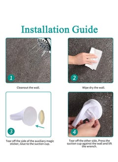 KASTWAVE Shower Foot Rest, Plastic Bathroom Shower Shaving Legs Aid Saving Shower Step Suction Cup Step Suction Mount for Home Hotel Bathroom Toilet Use  - Image 4