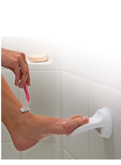 KASTWAVE Shower Foot Rest, Plastic Bathroom Shower Shaving Legs Aid Saving Shower Step Suction Cup Step Suction Mount for Home Hotel Bathroom Toilet Use  - Image 5