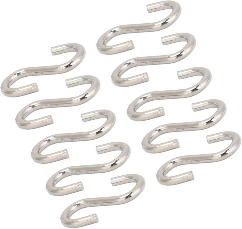 خطافات معدنية ثقيلة على شكل حرف S، 10 قطع للمطبخ والحمام والمرآب وورشة العمل، المقاس S212 002 - Image 3