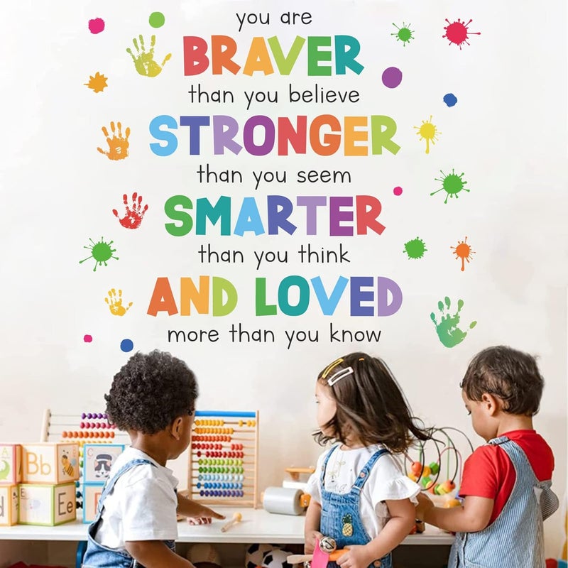 ARS Inspirational Quotes Wall Decals Colorfu Peel and Stick Wall Wallpaper,Motivational Wall Stickers Positive Saying Wall Art & Murals for Nursery Kids Room Preschool Playroom Classroom Decor - Image 1
