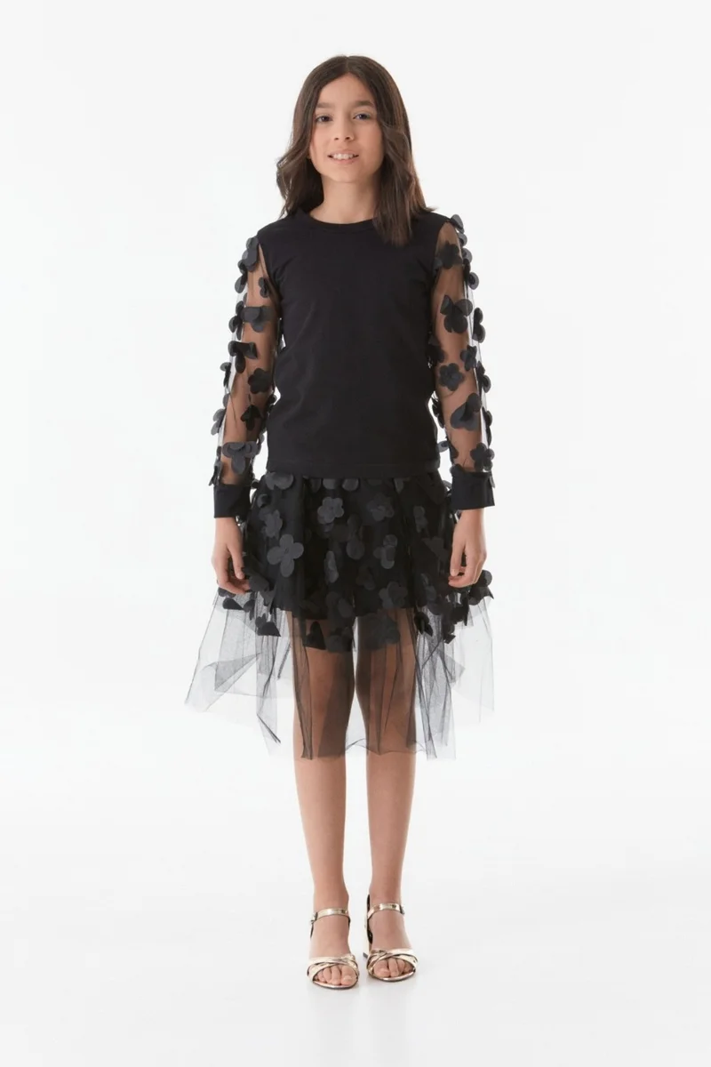 فولامودا Butterfly Detailed Tulle Girls' Suit