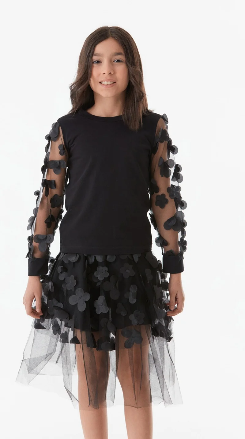 فولامودا Butterfly Detailed Tulle Girls' Suit
