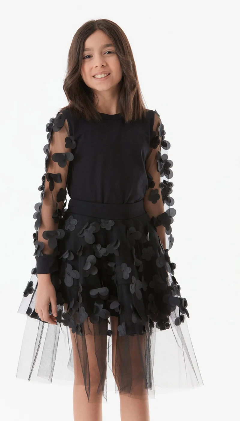 فولامودا Butterfly Detailed Tulle Girls' Suit