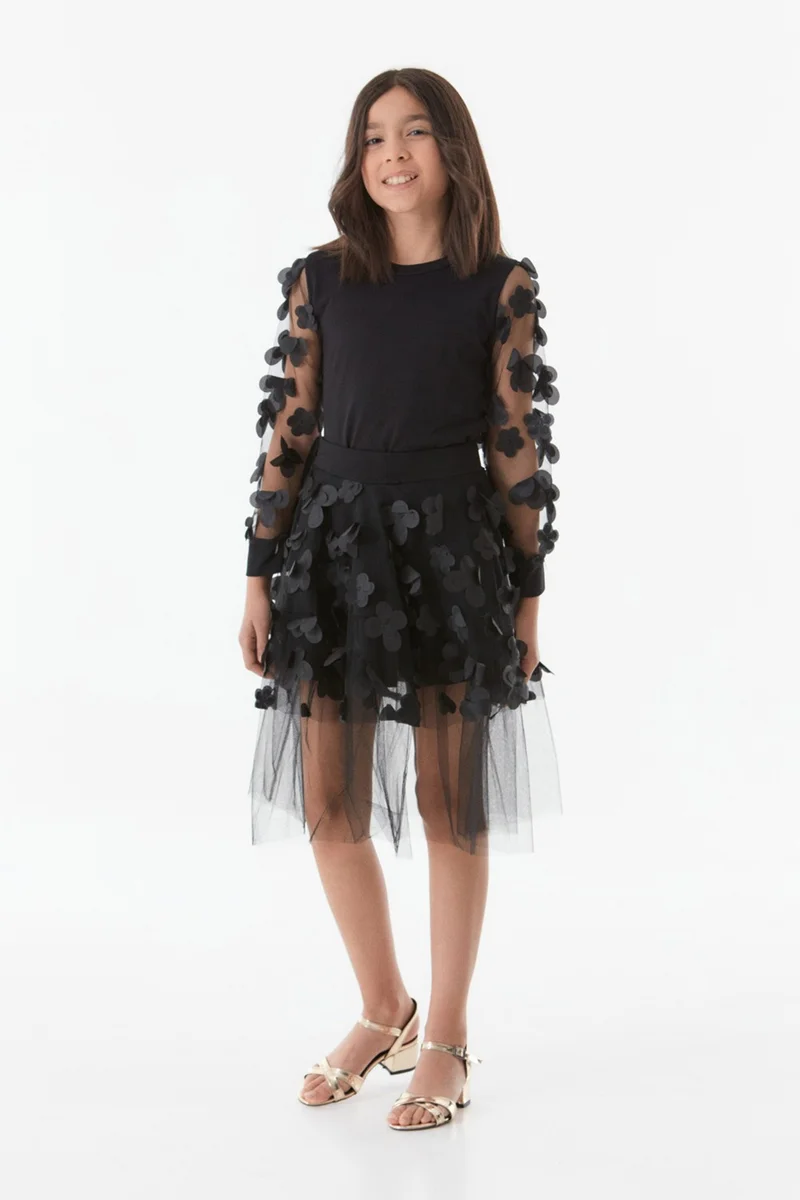 فولامودا Butterfly Detailed Tulle Girls' Suit