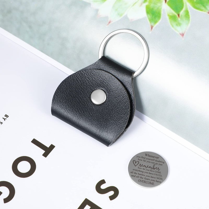 Sureio Pocket Hug Token Gift Long Distance Relationship Keepsake Inspirational Gift Keychain Christmas(Sobriety) - Image 5