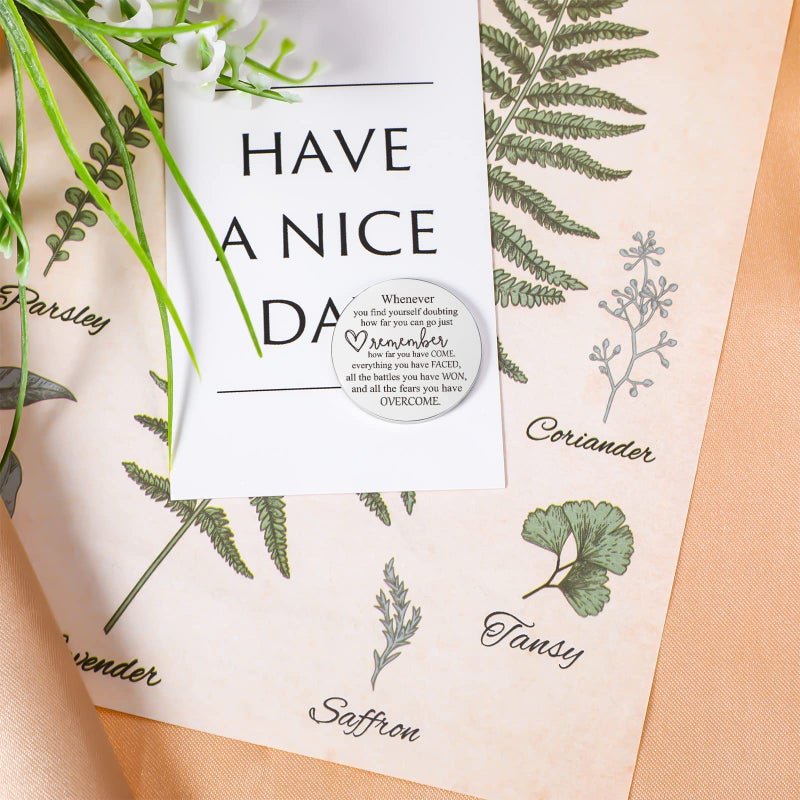 Sureio Pocket Hug Token Gift Long Distance Relationship Keepsake Inspirational Gift Keychain Christmas(Sobriety) - Image 3