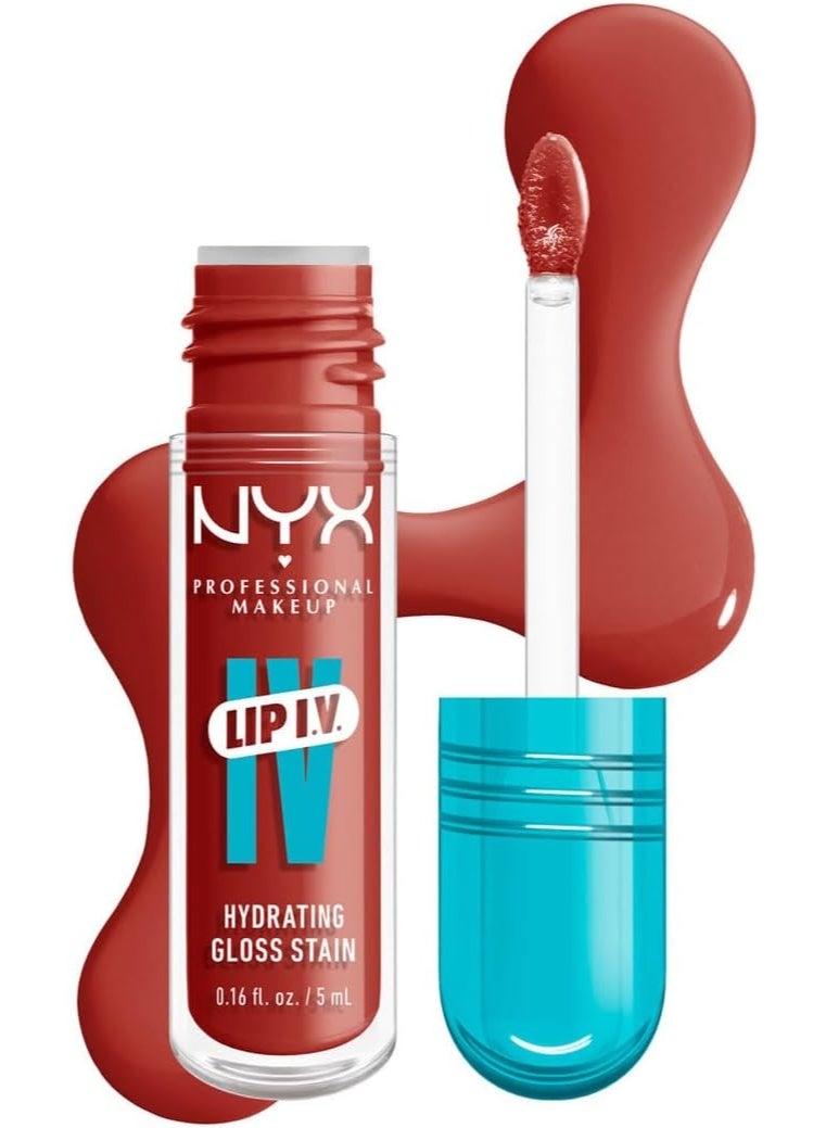 NYX PROFESSIONAL MAKEUP Lip IV Hydrating Gloss Serum 12 Burst That Tang! 5ML - Image 1