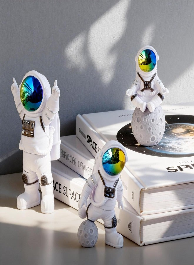 Agniphant 3 Piece Astronaut Figurine - Miniature Toys & Action Figure for Room Decor. Home Decoration Items for Living Room, Car Dashboard Decoration Items, Office Decor Items showpieces and birthday gift - Image 1