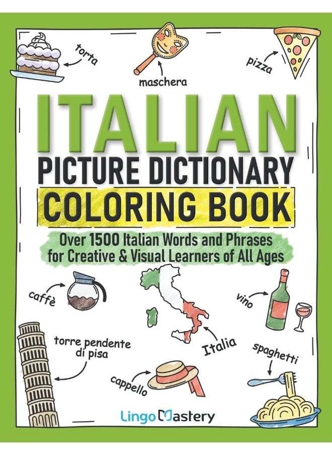 null - Italian Picture Dictionary Coloring Book: Over 1500 Italian Words and Phrases for Creative & Visual Learners of All Ages - Image 1