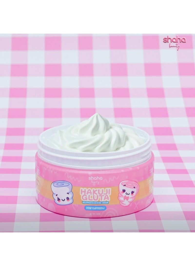SHAHA BEAUTY Hakuji Gluta Whipped Bleaching Cream Marshmallow Scent 200ml - Image 2