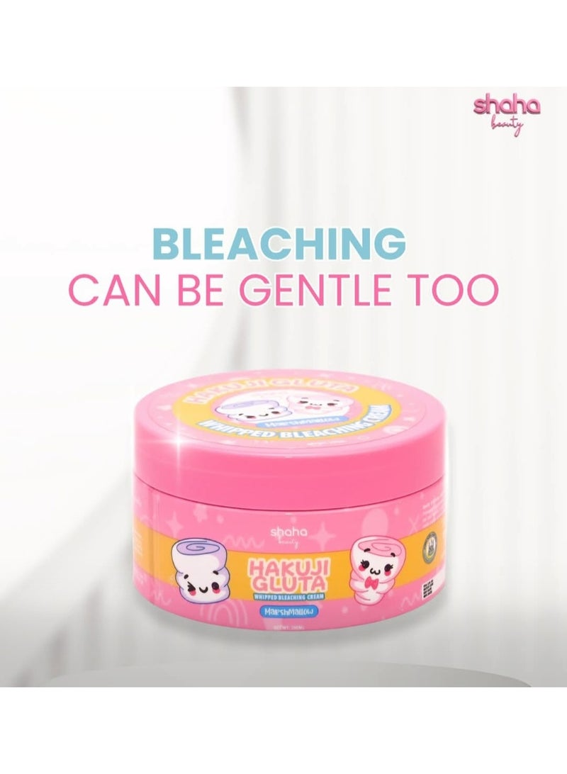 SHAHA BEAUTY Hakuji Gluta Whipped Bleaching Cream Marshmallow Scent 200ml - Image 5