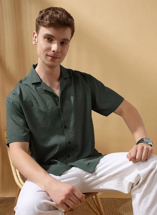 دينيس لينغو قميص كاجوال بقصة مريحة وتفاصيل بارزة الملمس