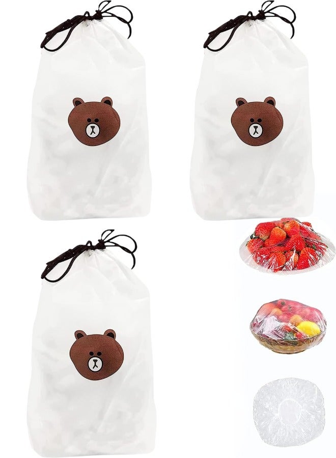 فالمر 300 قطعة من أكياس حفظ الطعام الطازجة، أغطية بلاستيكية مرنة قابلة لإعادة الاستخدام لتخزين الطعام - Image 1