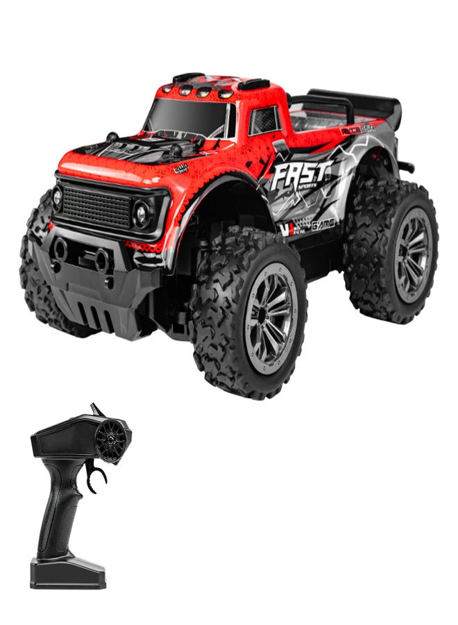 Remote Control Car 2.4GHz 1/20 All Terrain Remote Control Short Truck 25KM/H High Speed Off Road Car with LED Light Full Proportional Throttle - Image 1
