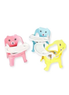 Toshionics Baby Small Chair Feeding Chair with Detachable Food Tray Portable and Lightweight Booster Seat for Toddlers Easy to Carry Mini Chair with Cushioned Cartoon Seat and Back Support Comfortable Seat Feeding Chair Small Stool for Babies Toddlers 3+ Years  - Image 5