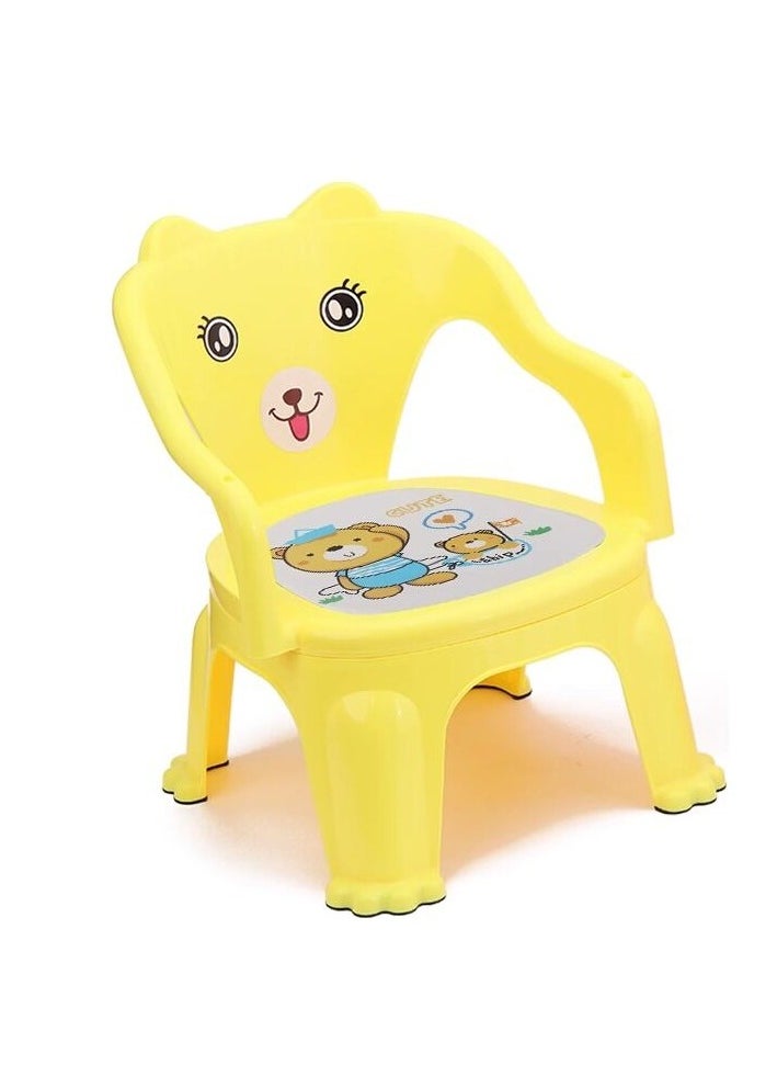 Toshionics Baby Small Chair Feeding Chair with Detachable Food Tray Portable and Lightweight Booster Seat for Toddlers Easy to Carry Mini Chair with Cushioned Cartoon Seat and Back Support Comfortable Seat Feeding Chair Small Stool for Babies Toddlers 3+ Years  - Image 3