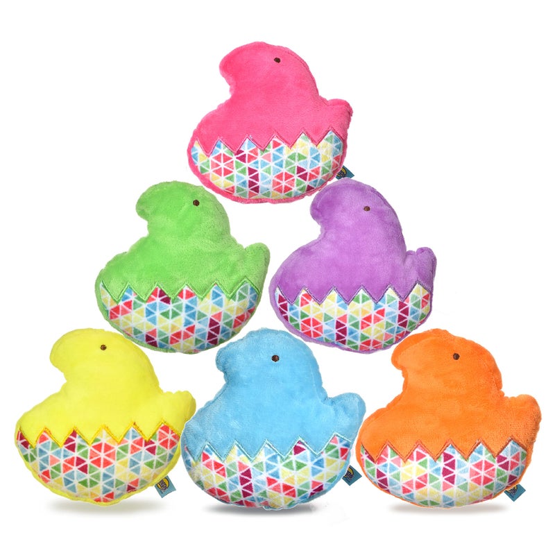 Peeps for Pets Chick 5 Inch Flattie Plush Dog Toy Assorted Colors 5 Inches One Toy - Image 2