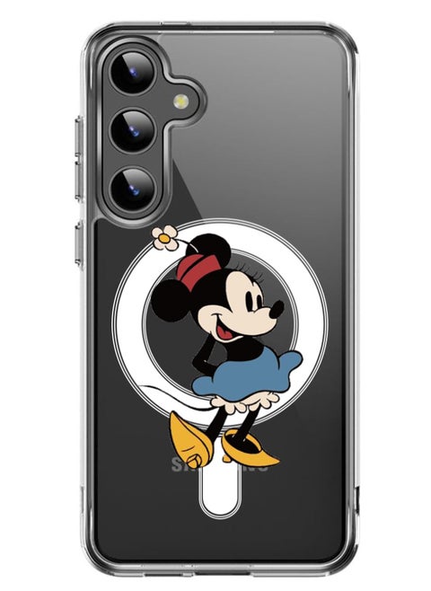 Magnetic Case for Samsung Galaxy S24 Plus 6.7-inch Compatible with MagSafe Wireless Charging, Shockproof Phone Bumper Cover Minnie