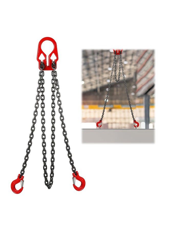 BEAMNOVA Lifting Chains with Adjuster Hooks, 3/8 Inch x 10 Ft, 7100lbs / 3.22 Tons, Chain Slings for Engine Hoist 2 Legs Industrial Grab Hook Heavy Duty - Image 1