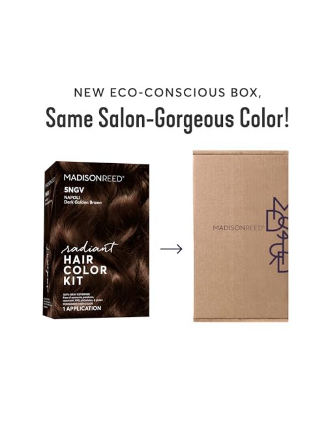 Madison Reed Radiant Hair Color Kit 5NGV Dark Golden Brown with Warm Tones Napoli Brown Dimensional Gray Hair Blending Permanent Hair Dye PPDFree AmmoniaFree 1 Pack - Image 4