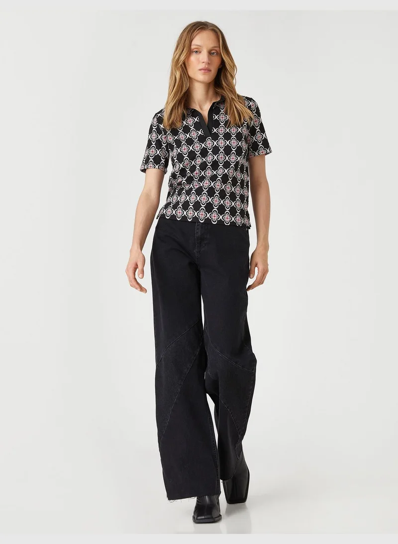 كوتون Polo Neck T-Shirt Short Sleeve