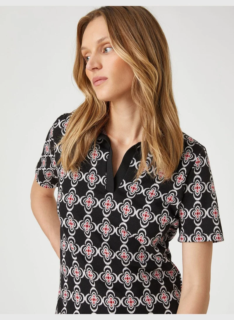 كوتون Polo Neck T-Shirt Short Sleeve