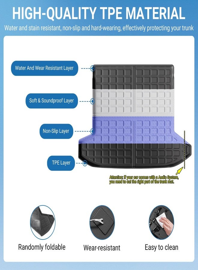Xipoo Cargo Liner Compatible with 2022 2023 2024 2025 Tucson Rear Trunk Mat Cargo Mat Trunk Liner Replacement for 2022 2023 2024 2025 Tucson Accessories (Upgraded Rear Trunk Mat) - Image 5