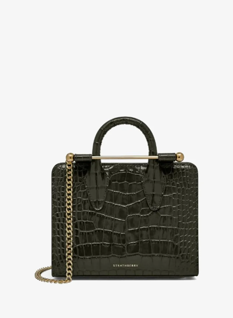 Strathberry  Nano Tote In Croc Leather for Women | Best Price UAE