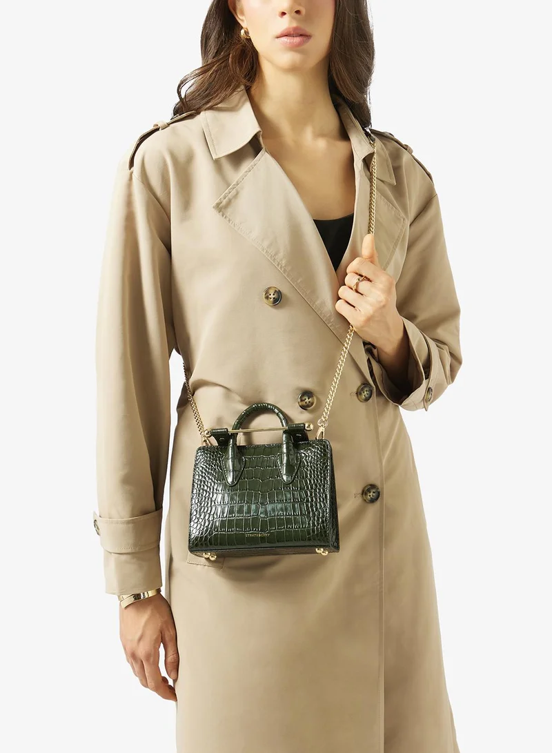 Strathberry Nano Tote In Croc Leather