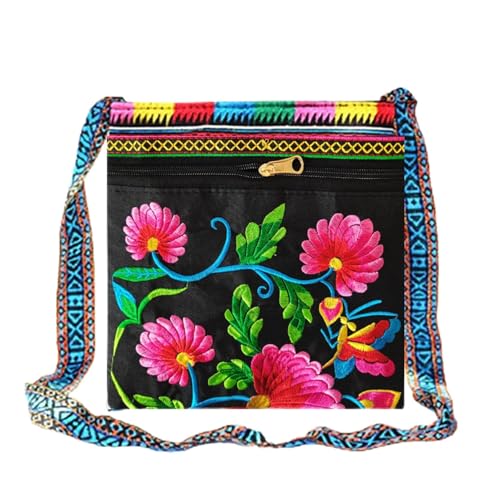 PHEVOS Hobo Crossbody Handbag for women, Hippie Shoulder Bags Purse Vintage Ethnic Tribal Embroidered Boho Hippie for Ladies - Image 1