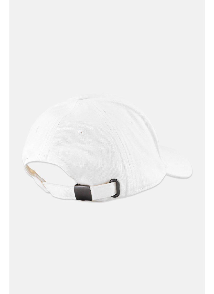 Jack Jones Men Embroidered Logo Adjustable Cap, White  - Image 2