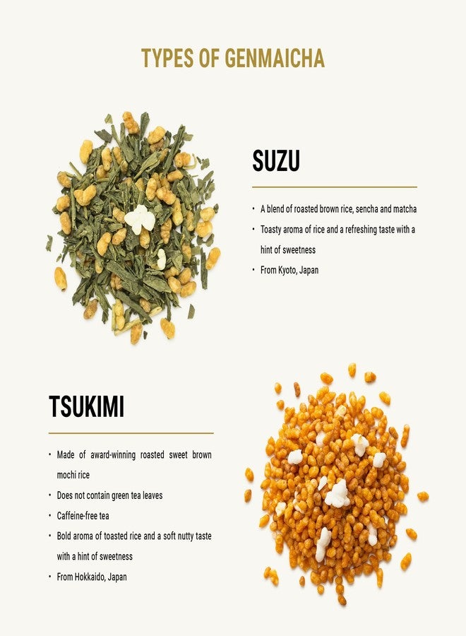 Senbird Loose Brown Rice Green Tea with Matcha - Genmaicha Suzu (3.5oz) - Image 5