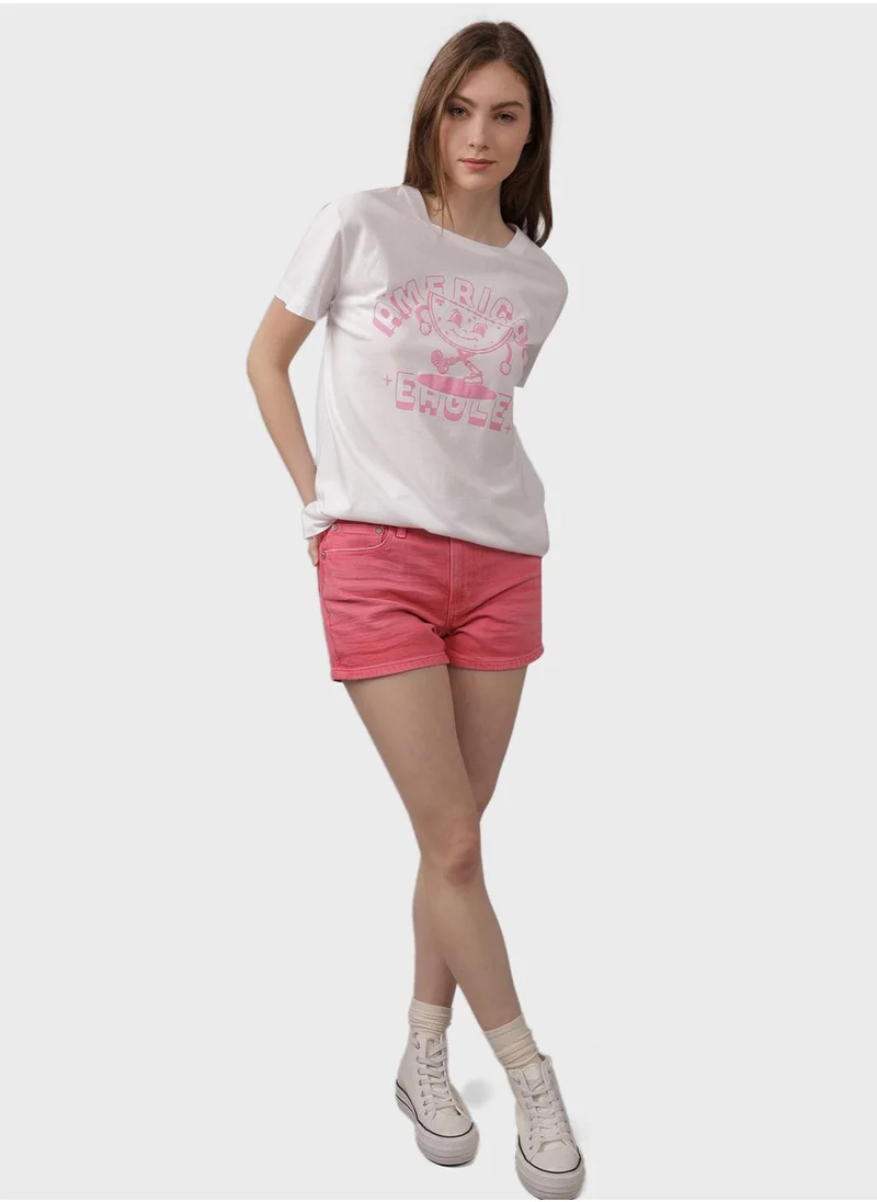 امريكان ايجل Crew Neck Boyfriend T-Shirt