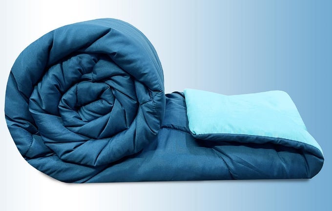 SUMMER RAZZAI ALL SEASON 220 GSM AC COMFORTER SUPER SOFT FLUFFY COMFORTER 90 X 86 INCHES220CM X 228CM DOUBLE BED COMFORTERAQUA TEAL LIGHTWEIGHT MICROFIBRE