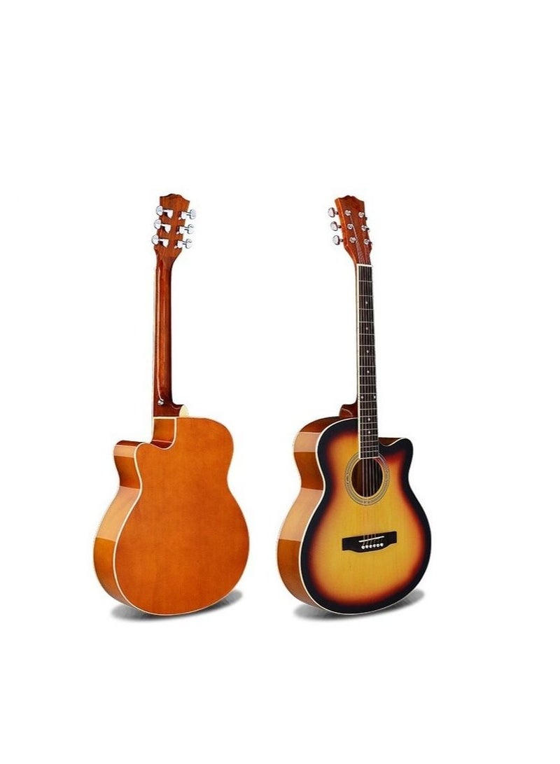 Megarya Acoustic Guitar 38 inch megarya sunburst - Image 4