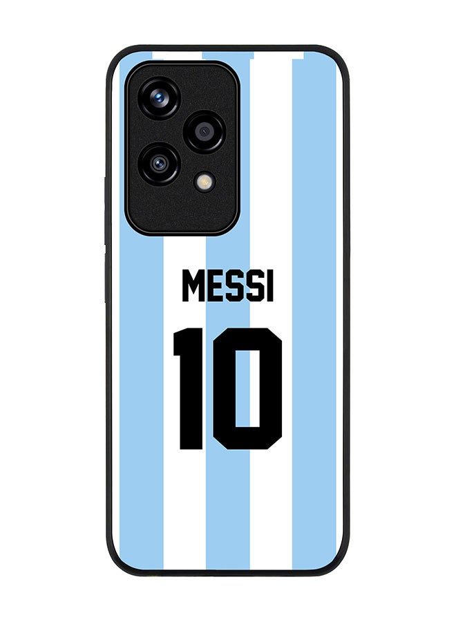 Stylizedd Rugged Black edge case for Honor 200 Lite, Slim fit Soft Case Flexible Anti Drop TPU Gel Thin Cover - Football Team - Argentina, Player Name - Messi - Image 1