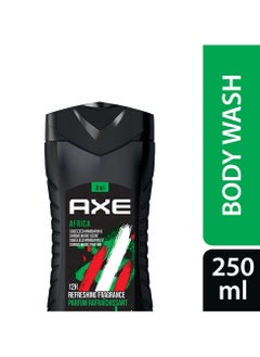 Axe Axe Africa 3 In 1 Body Face and Hair Wash for Men Long-Lasting Refreshing Mandarin and Sandalwood Fragrance Natural Origin Ingredients Removes Odor and Bacteria Dermatologically Tested 250ml  - Image 2