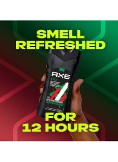 Axe Axe Africa 3 In 1 Body Face and Hair Wash for Men Long-Lasting Refreshing Mandarin and Sandalwood Fragrance Natural Origin Ingredients Removes Odor and Bacteria Dermatologically Tested 250ml  - Image 4