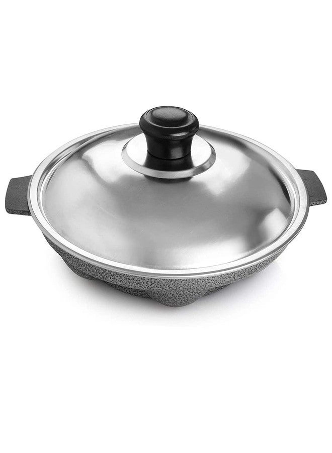 SRIYUG Non-Stick Appam Pan with Stainless Steel Lid, 6.5" x 6" x 1.5" - Image 4