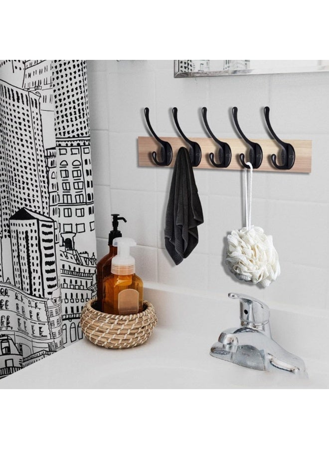 10 wall hooks, steel hooks, metal wall hooks, for hanging coats, heavy-duty single hooks, wall hooks with 20 screws, for towels, keys, bathrobes, coats, scarves, bags - Image 5