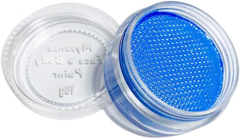 Mysense Single Water Activated Eyeliner PaletteFace Paint Fluorescent Bright Rainbow Colorful Body Paint MakeupMatte and UV Paint Graphic EyelinerSky Blue