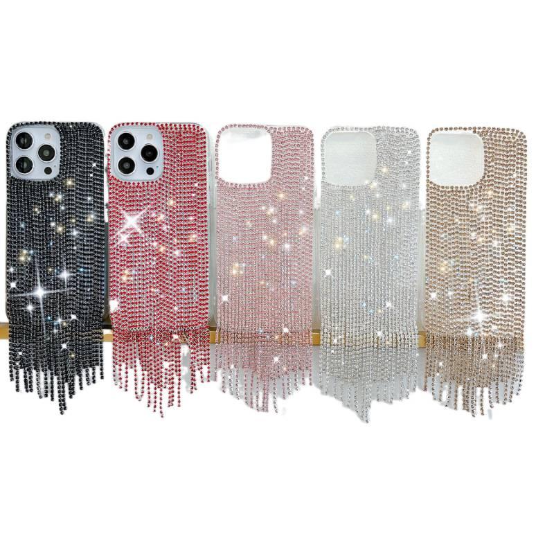 غطاء واقي بAcrylic لـ iPhone 11 مع حماية من السقوط وشراشيب لامعة مع مقاوم للصدمات مع مقاوم للخدش باللون أحمر من الأكريليك باللون الأحمر - Image 3