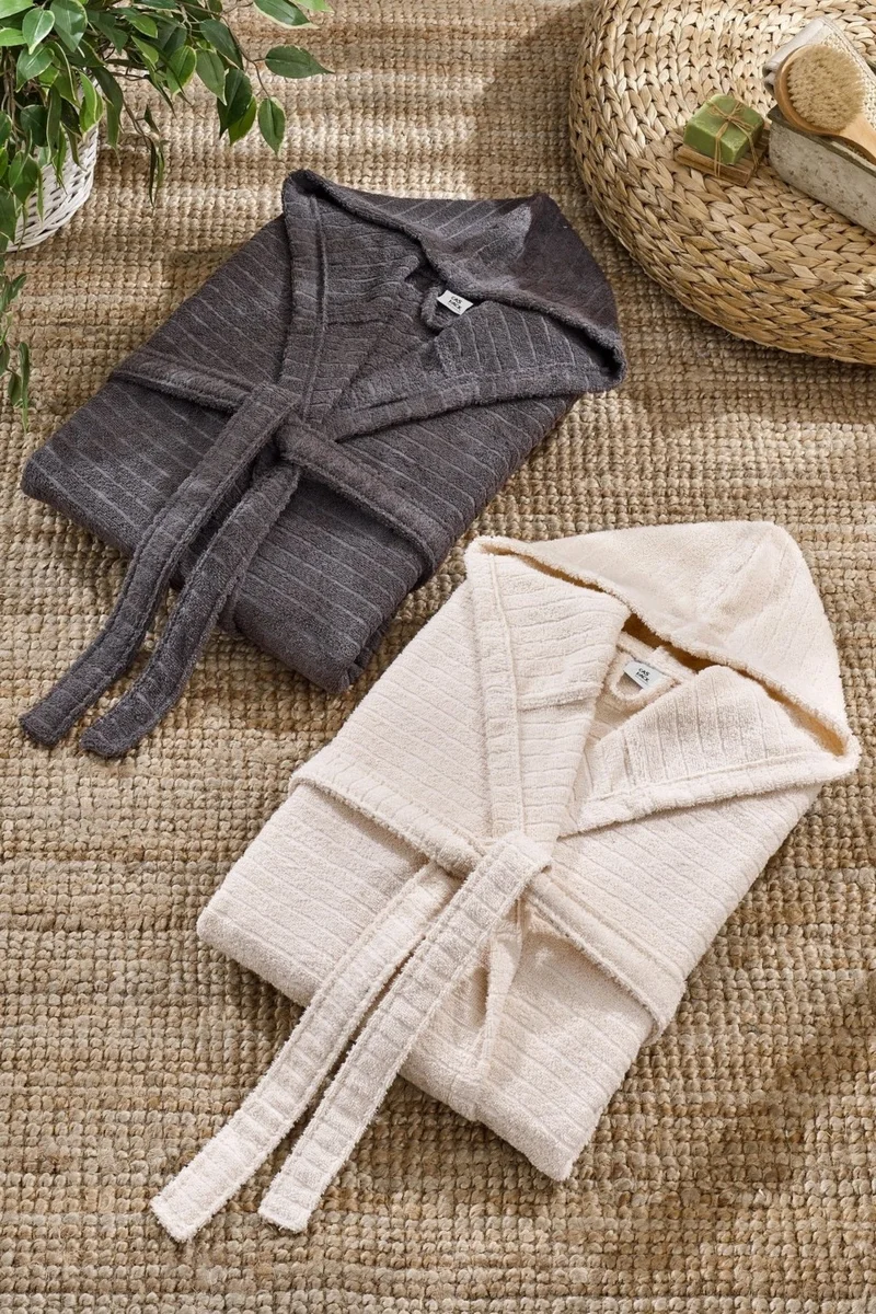 كاسناك Quina 2-Piece Hooded Oversize Bathrobe Set