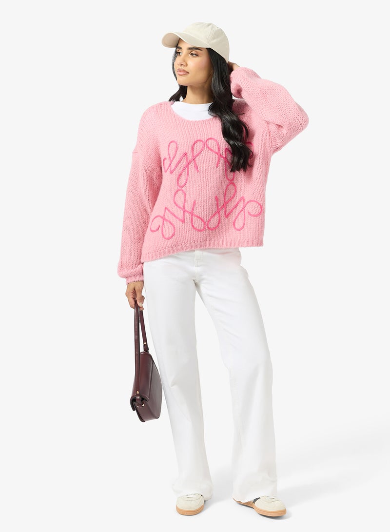ONLY Embroidered Knitted sweater - Image 4