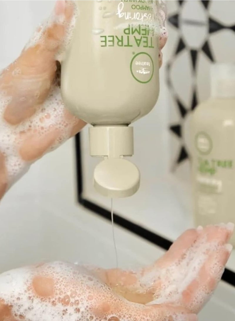 Paul Mitchell شامبو وغسول للجسم من شجرة الشاي والقنب، منظف 2 في 1، لجميع أنواع الشعر، 33.8 أونصة سائلة - Image 3