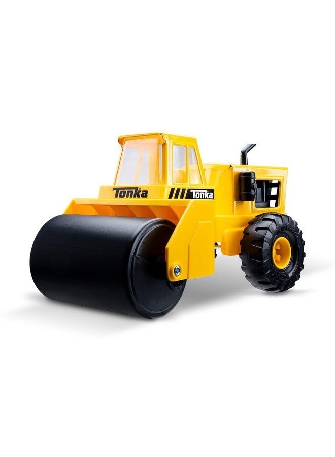 تونكا Steel Classics - Steam Roller - Made With Steel, Yellow Toy Truck, Boys And Girls, Toddlers Ages 3+, Big Construction Truck, Birthday Gift, Holiday, Ages 4+ - Image 1