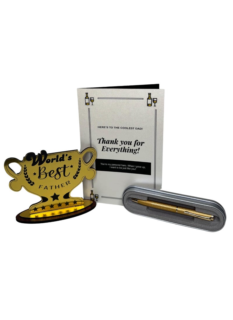 NorthLand - Northland Ultimate Gift Combo for Father - Coffee Mug, World Best Father Trophy, Greeting Card - Father's day Gift Combo Fathers day Gift Combo Gift set for Father Best Gifts for Father - Image 1