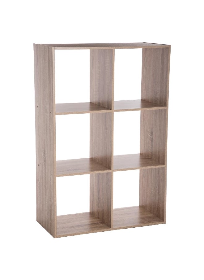 Five Simply Smart 6-Compartment Mix N Modul Wooden Storage Shelf Brown 100.5 x 67.5 x 32 cm 138909  - Image 1
